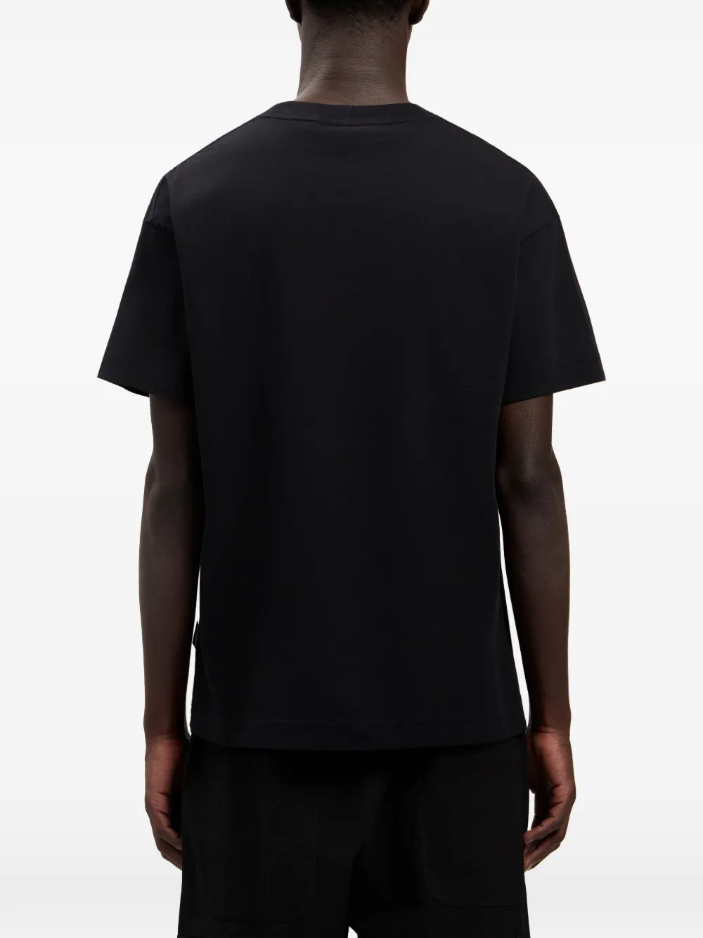 Palm Angels T-shirt met logo hals Zwart