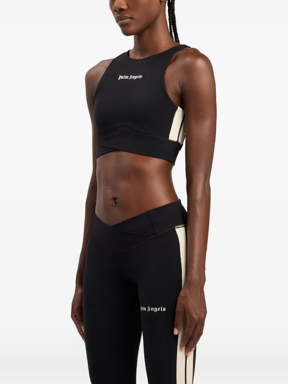 Palm Angels Top met logo Zwart