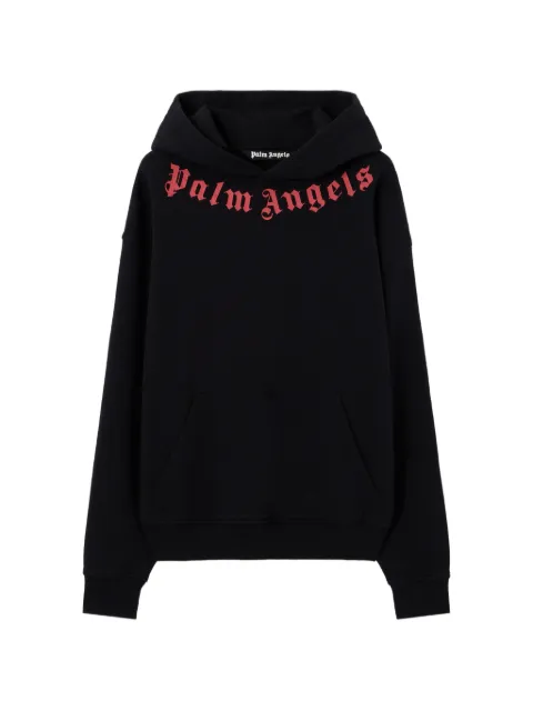 Palm Angels hoodie à logo au col