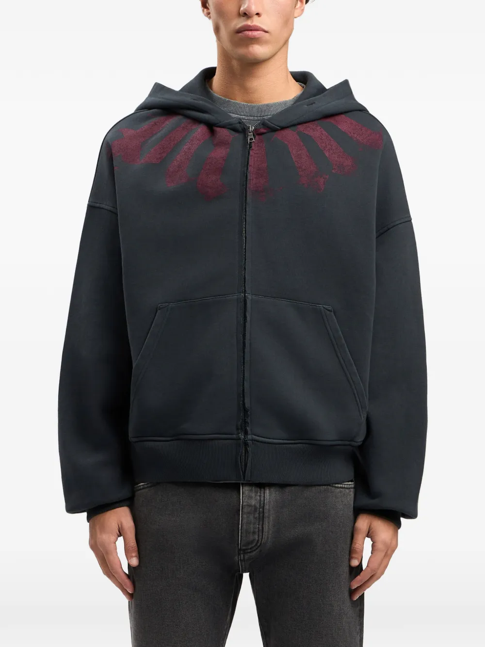 Palm Angels Hoodie met opgestikte zak Zwart