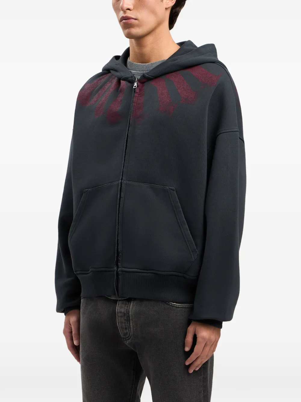 Palm Angels Hoodie met opgestikte zak Zwart