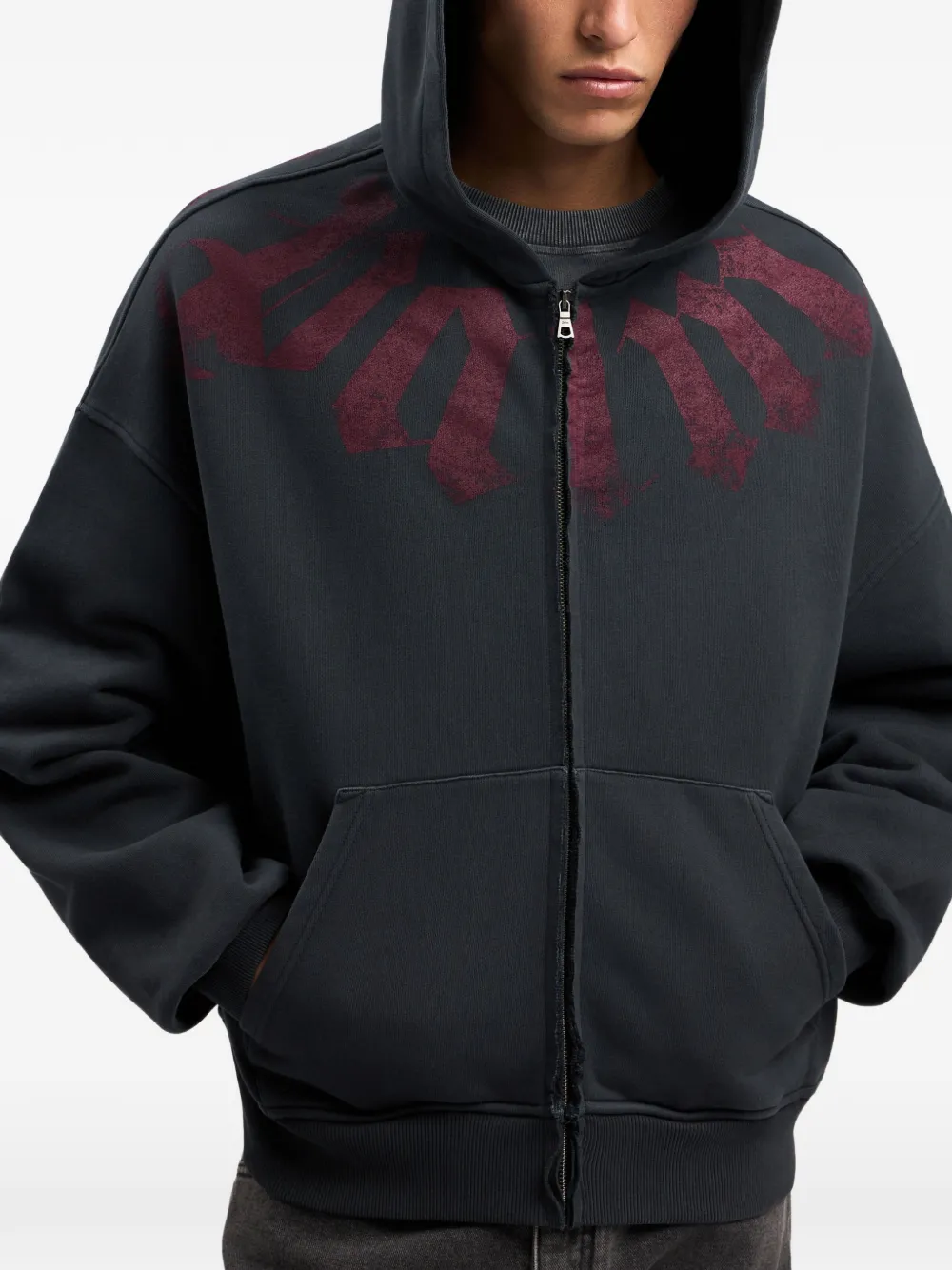 Palm Angels Hoodie met opgestikte zak Zwart