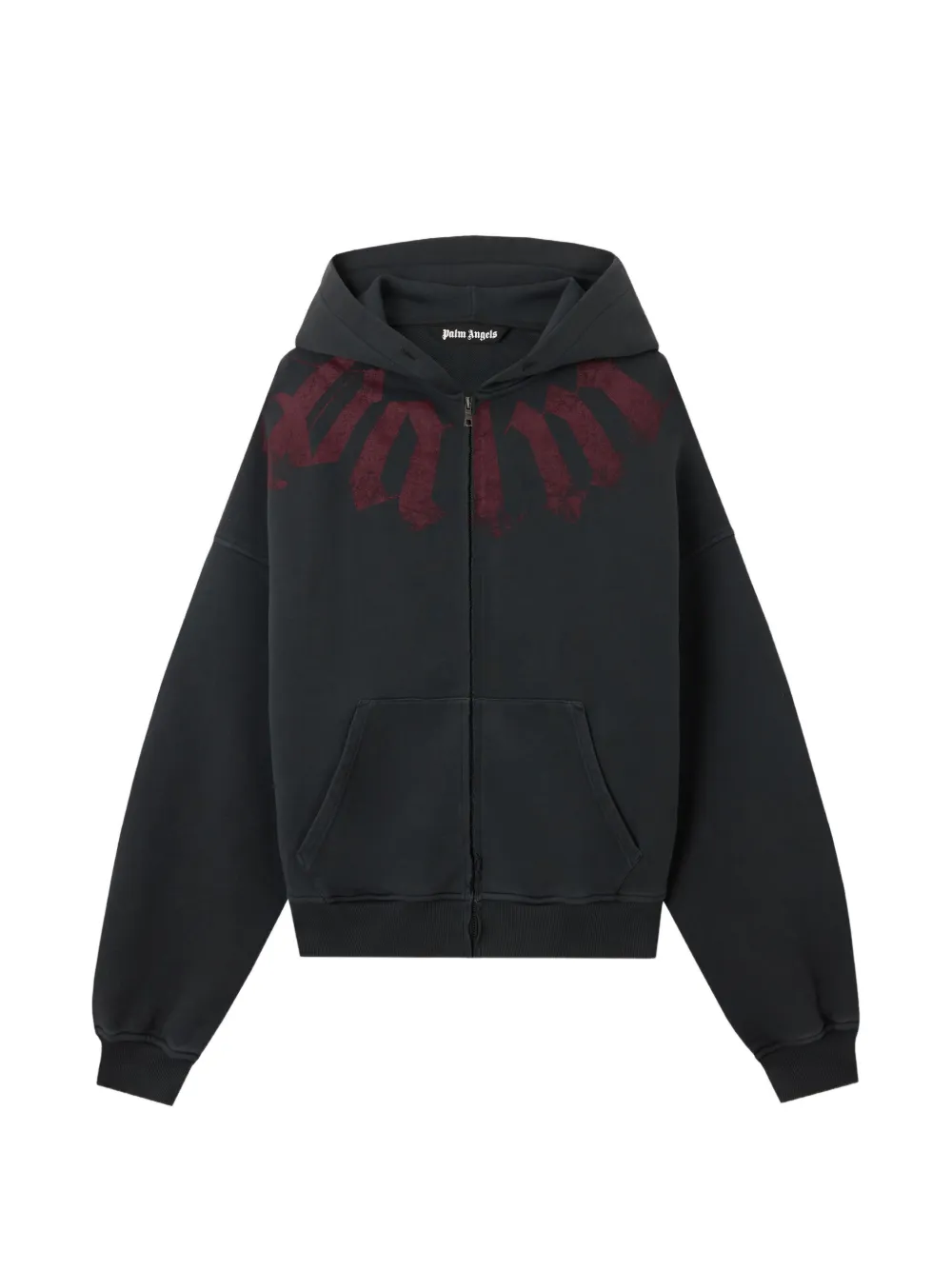 Palm Angels Hoodie met opgestikte zak Zwart