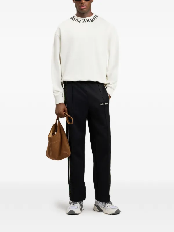 Palm Angels ロゴネック スウェットシャツ | ホワイト | FARFETCH JP