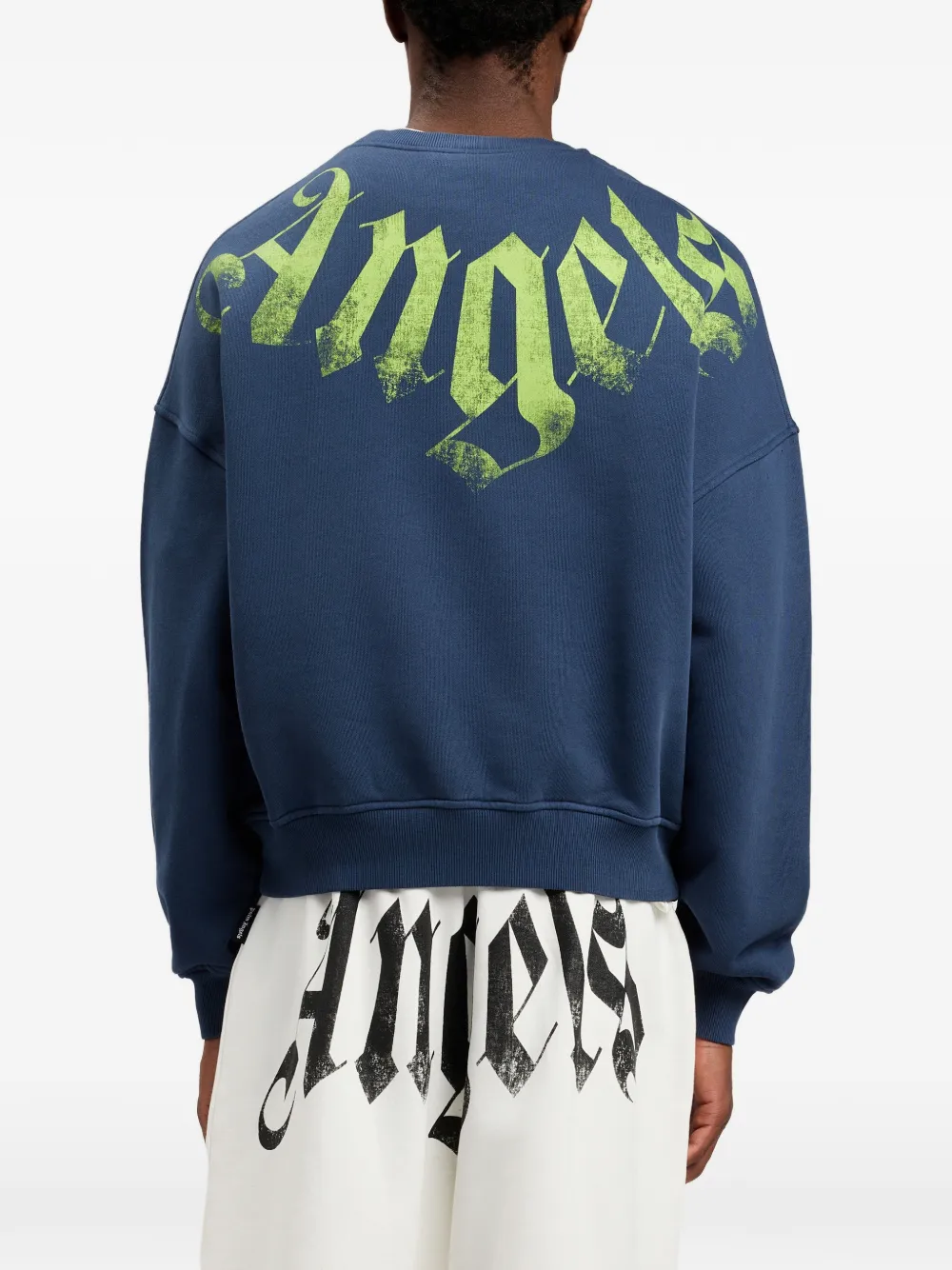 Palm Angels Oversized sweater met logo Blauw