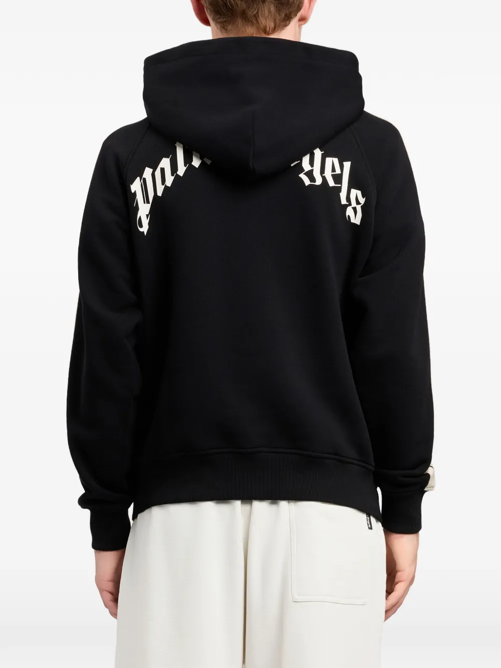 Palm Angels Trainingshoodie met gewelfd logo Zwart