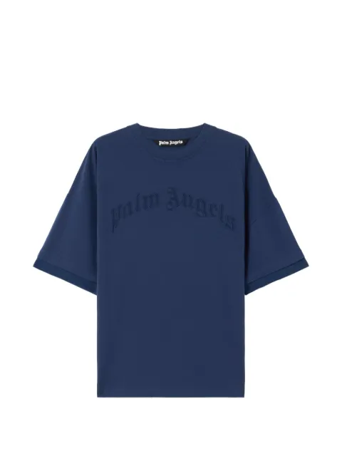 Palm Angels curved logo loose double T-shirt
