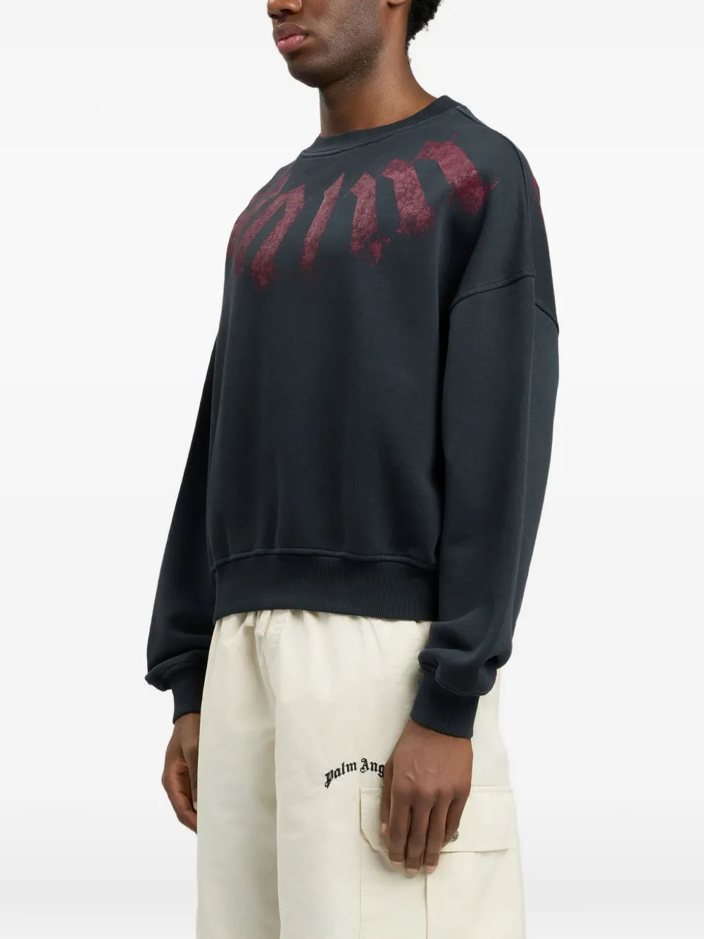 Palm Angels Sweater met logo Zwart