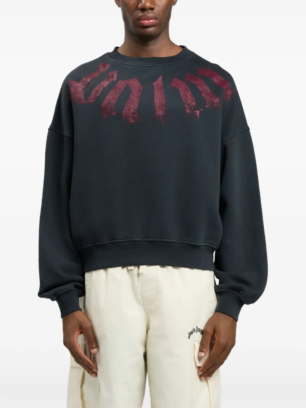 Palm Angels Sweater met logo Zwart