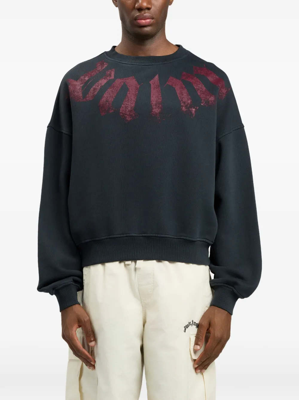 Palm Angels Sweater met logo Zwart