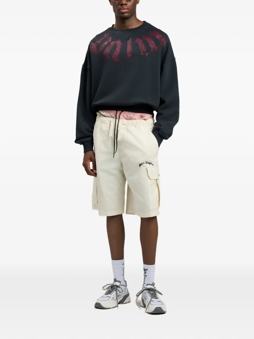 Palm Angels Sweater met logo Zwart