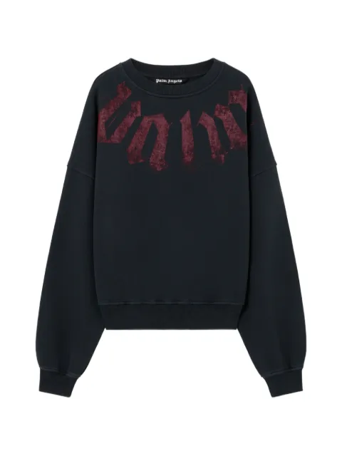Palm Angels big neck logo loose sweatshirt