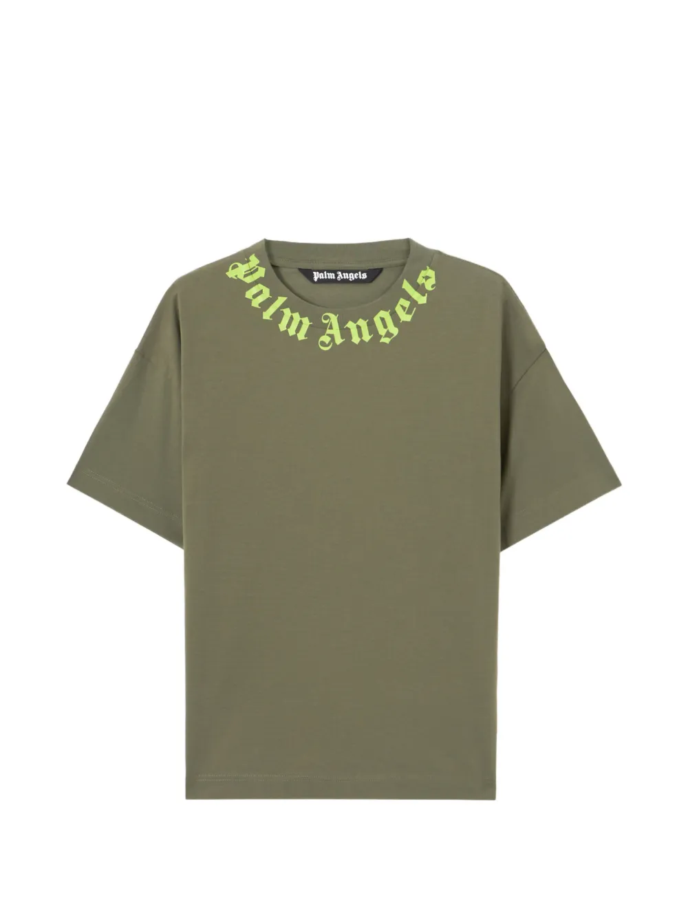 Palm Angels T-shirt met logoprint Groen