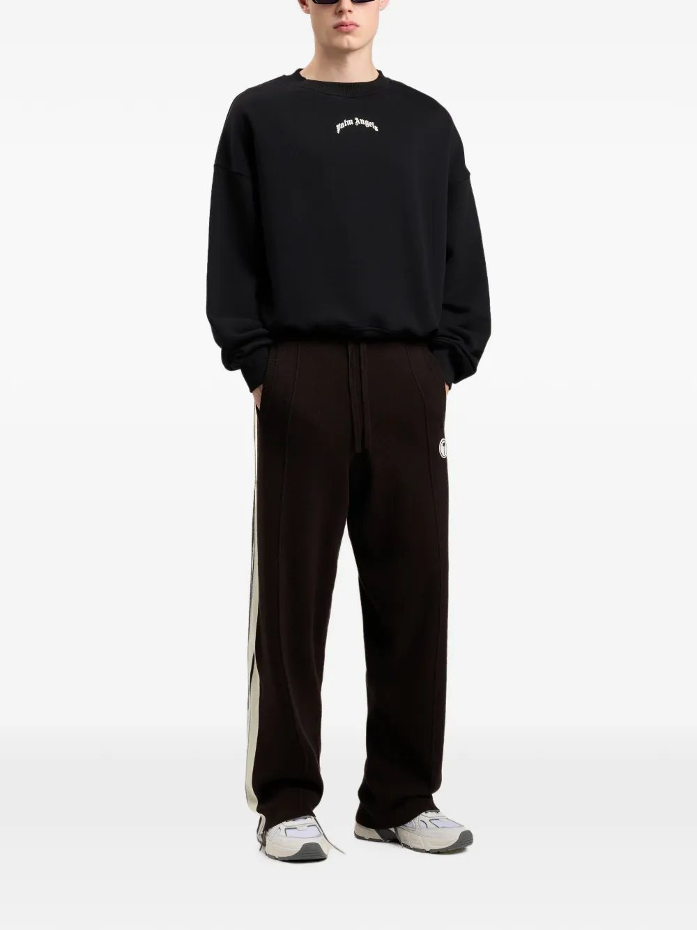Palm Angels Sweater met logo Zwart