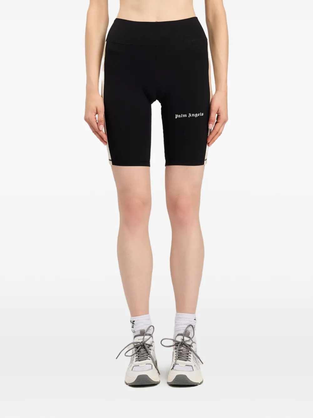 Palm Angels Trainingsshorts met logo Zwart