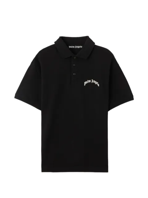 Palm Angels curved logo polo shirt