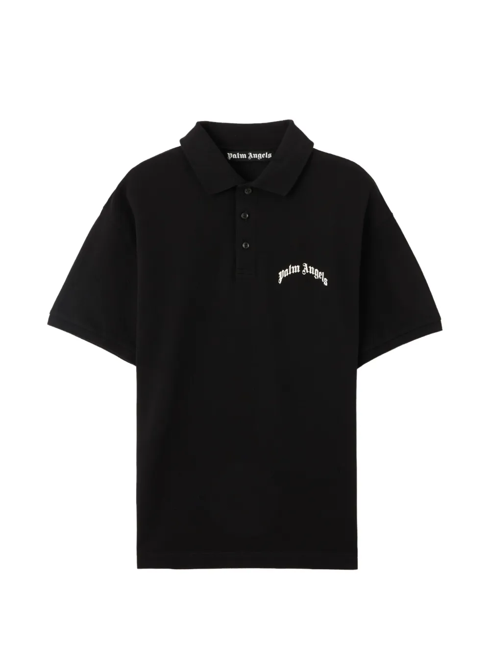 Palm Angels Poloshirt met logoprint Zwart