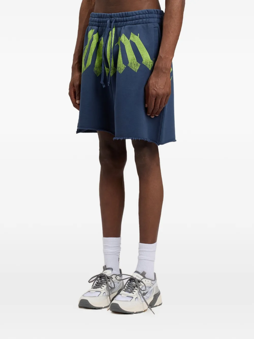 Palm Angels Elastische shorts Blauw