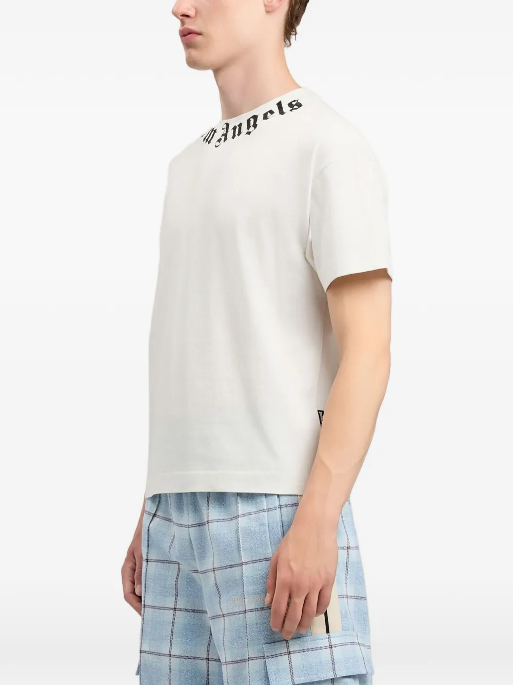 Palm Angels T-shirt met logoprint Wit