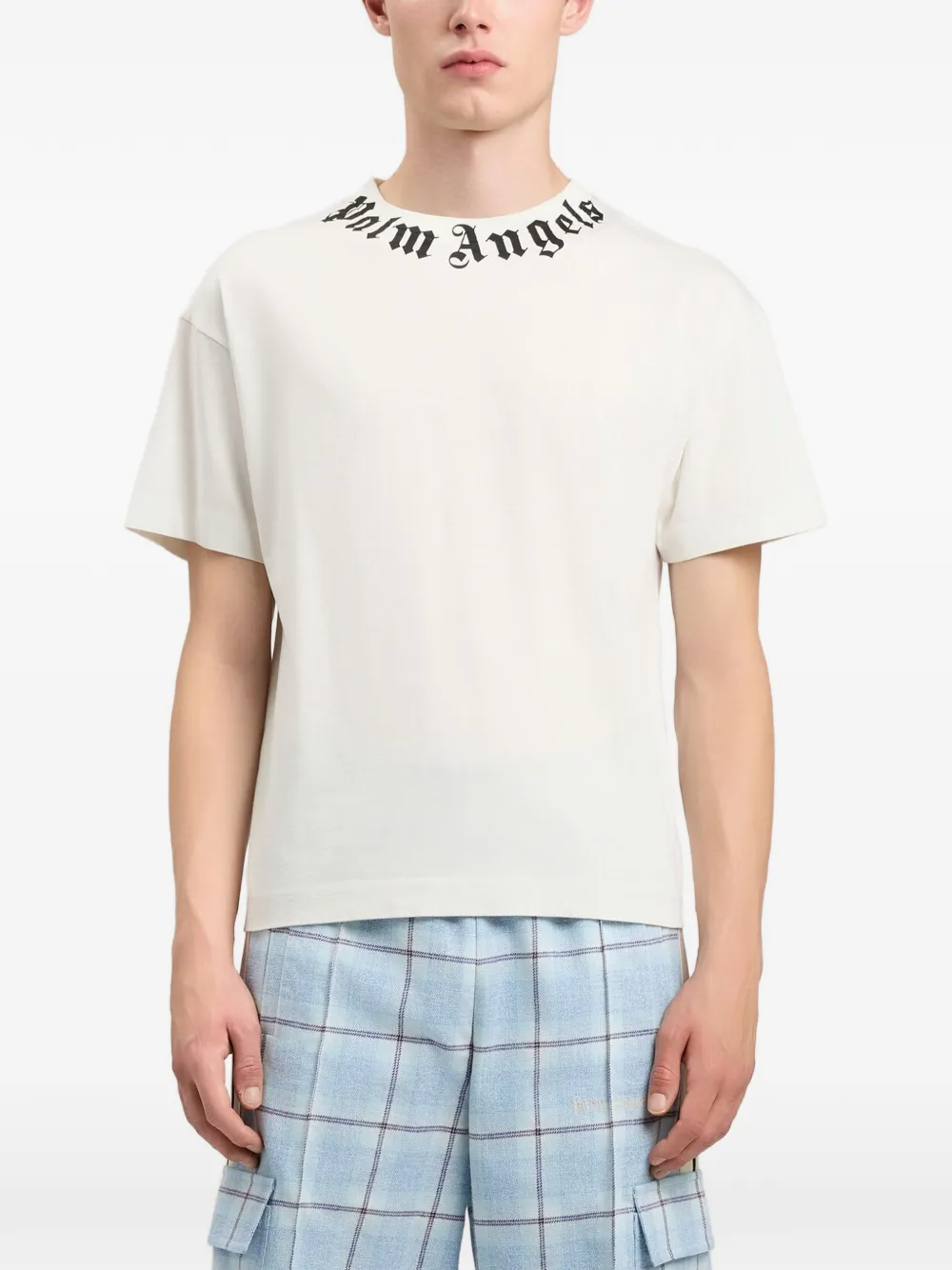 Palm Angels T-shirt met logoprint Wit