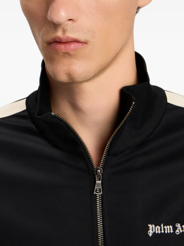 Palm Angels Logo Striped Jacket | Black | FARFETCH