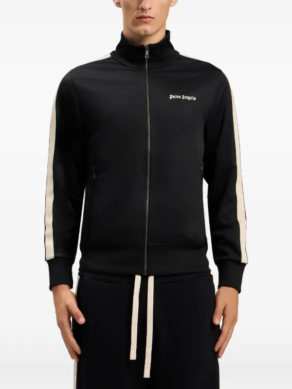Palm Angels Logo Striped Jacket | Black | FARFETCH