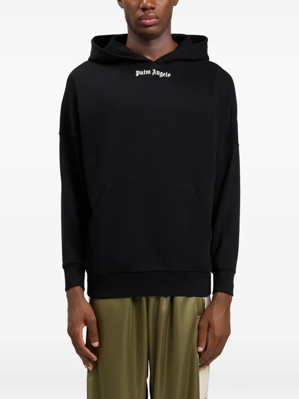 Palm Angels Hoodie met logoprint Zwart