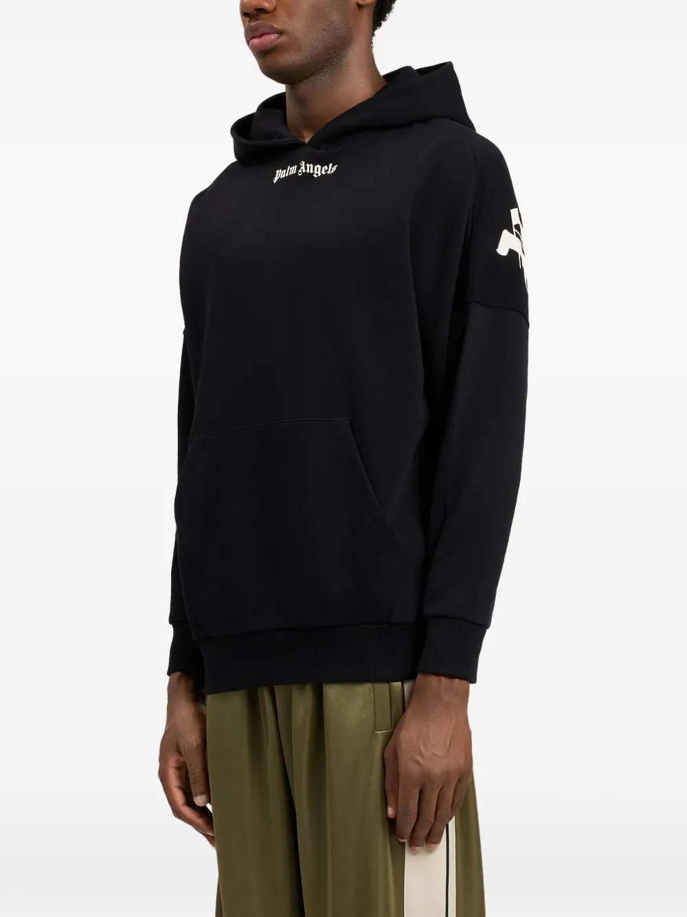 Palm Angels Hoodie met logoprint Zwart