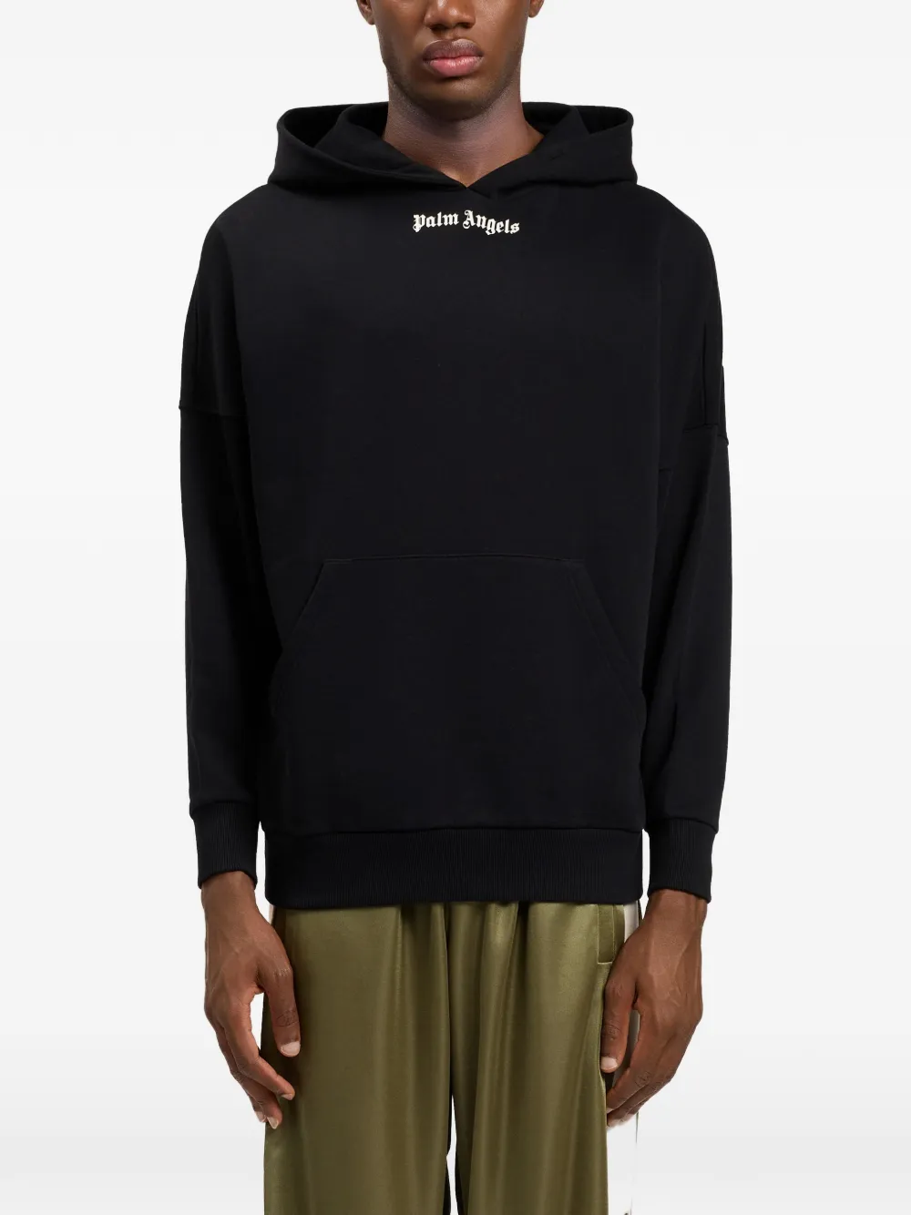 Palm Angels Hoodie met logoprint Zwart