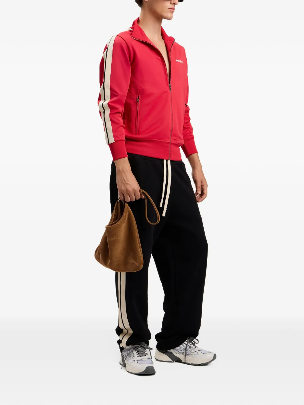 Palm Angels Trainingsjack met logostreep Rood