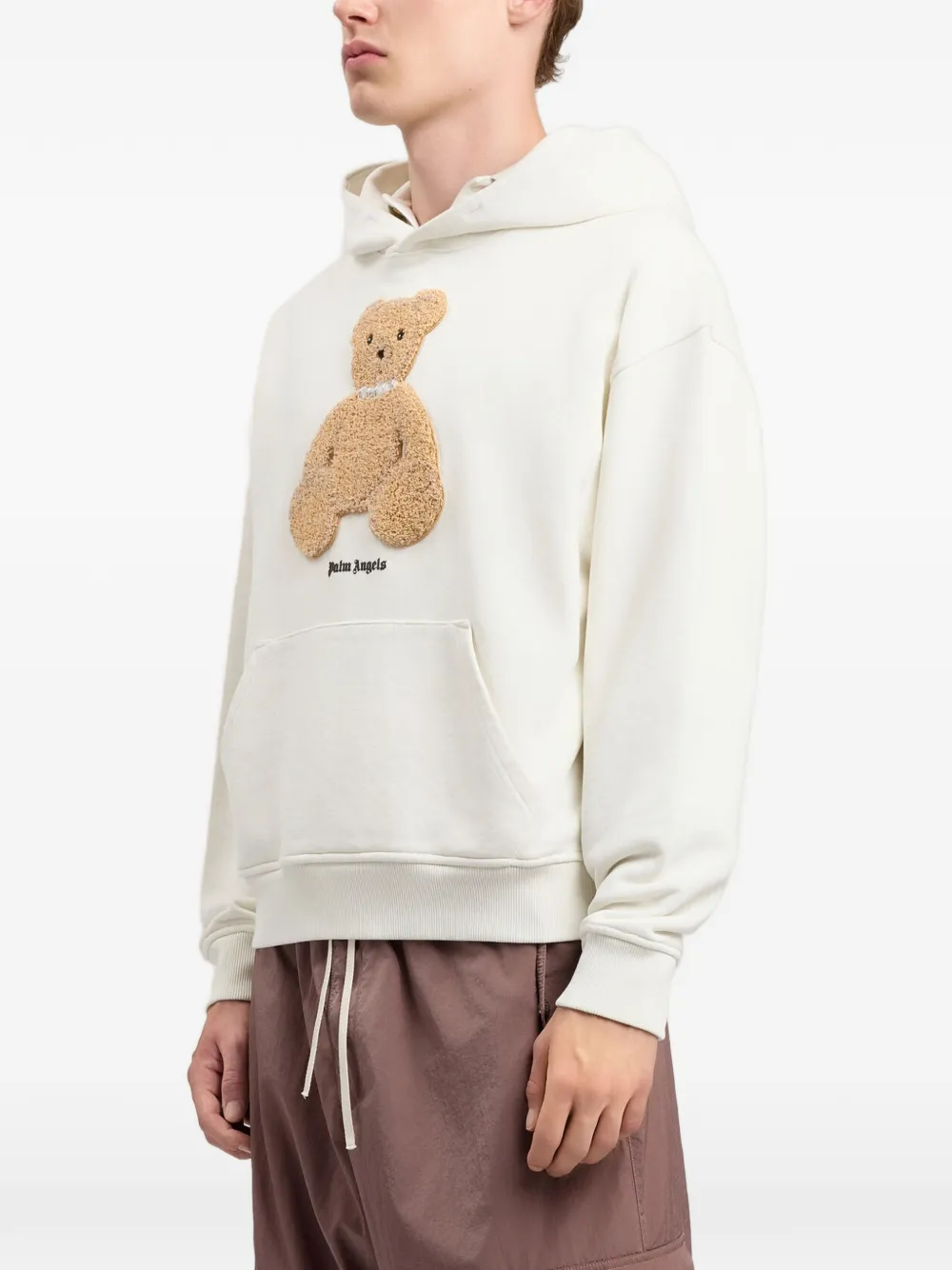 Palm Angels Hoodie met print Beige