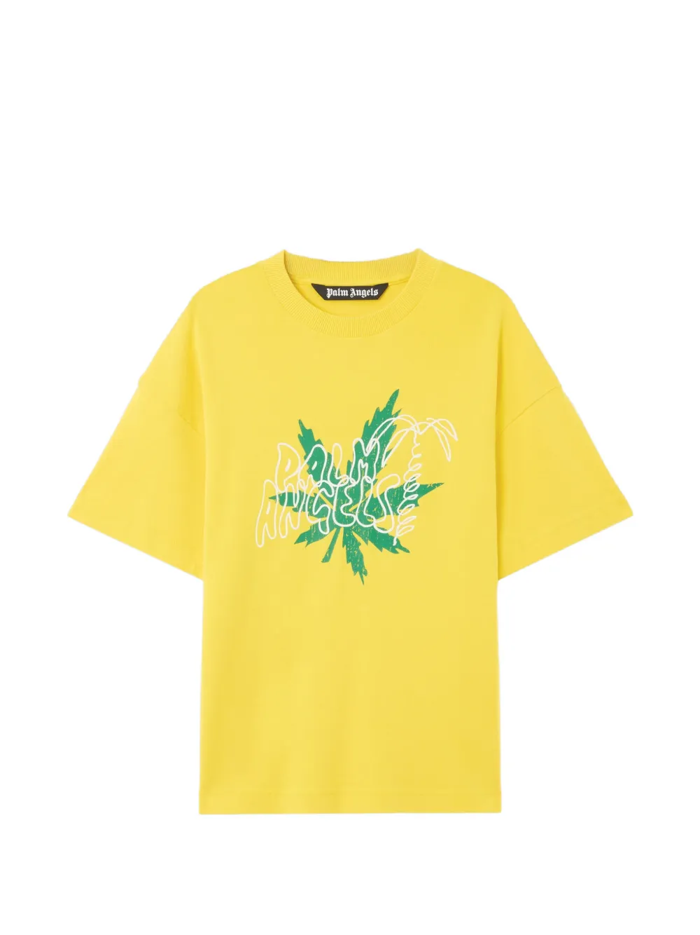 Palm Angels T-shirt con stampa - Giallo