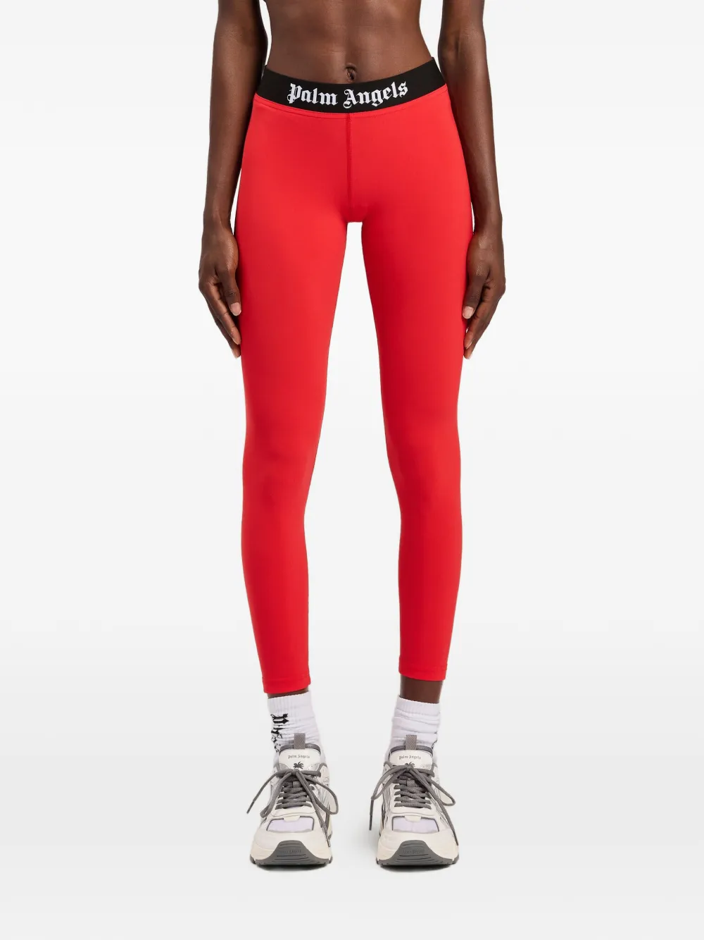 Palm Angels Elastische legging met logo Rood