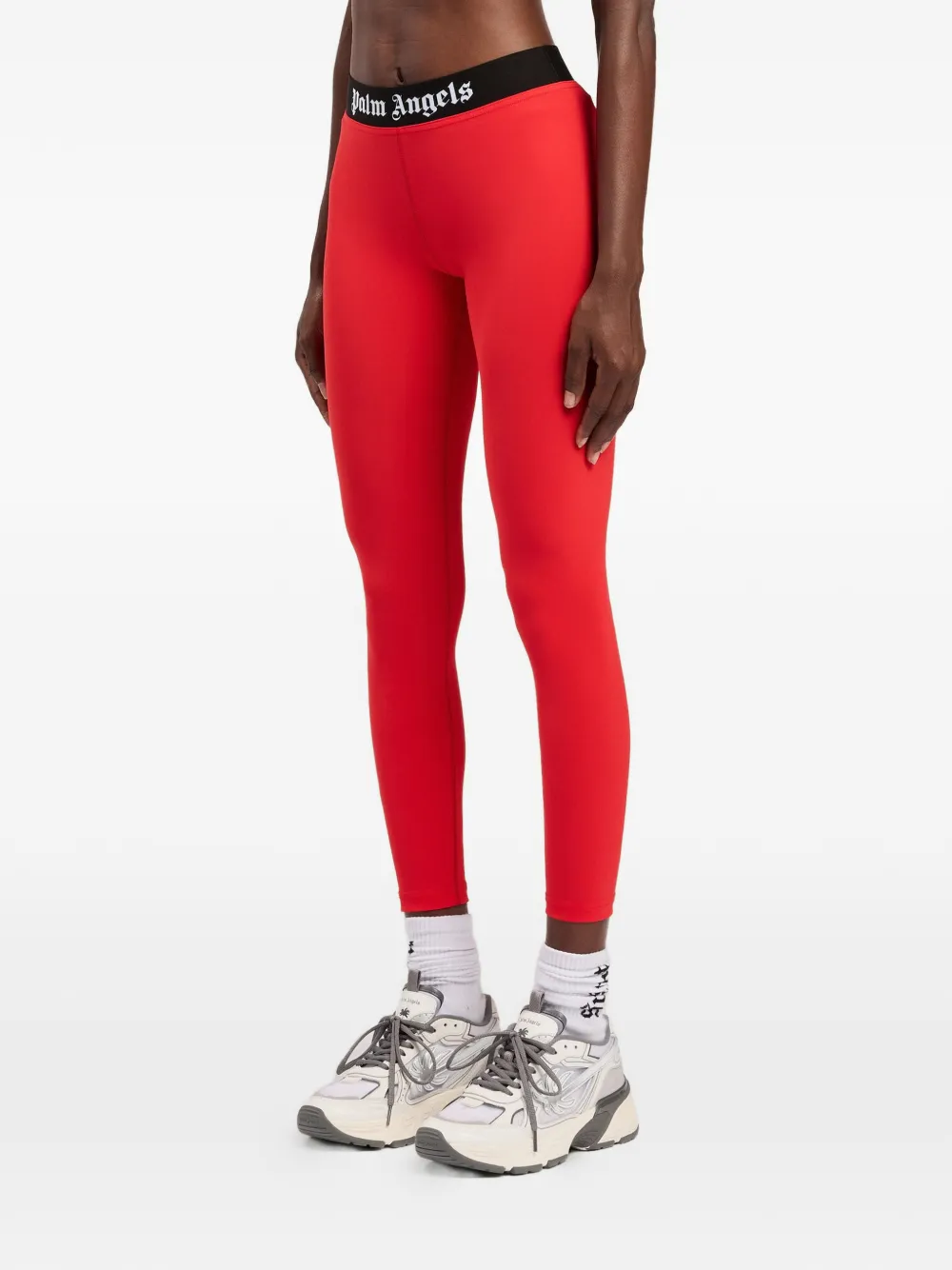 Palm Angels Elastische legging met logo Rood