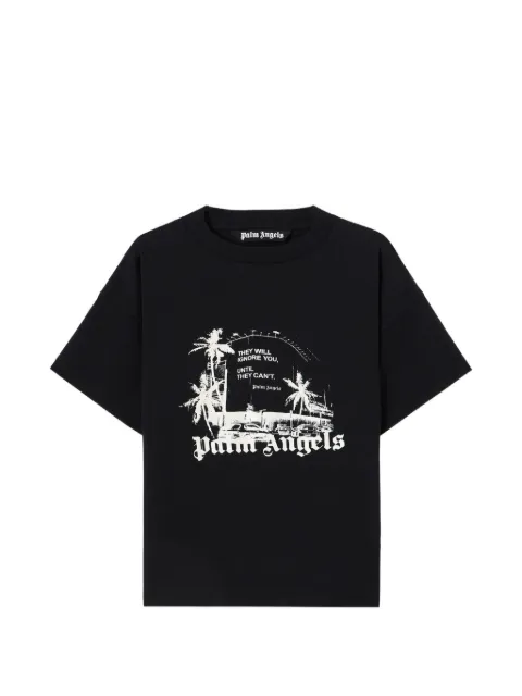 Palm Angels t-shirt côtelé à imprimé graphique