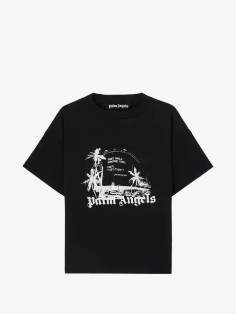 Palm Angels graphic print ribbed T-shirt