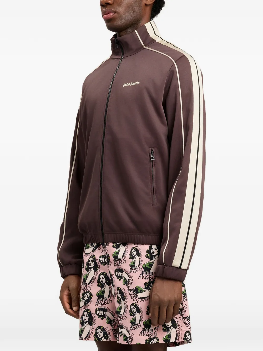PALM ANGELS トラックジャケット 完売品 サイズXL 茶色 Palm Angels トラックジャケット | ブラウン | FARFETCH JP