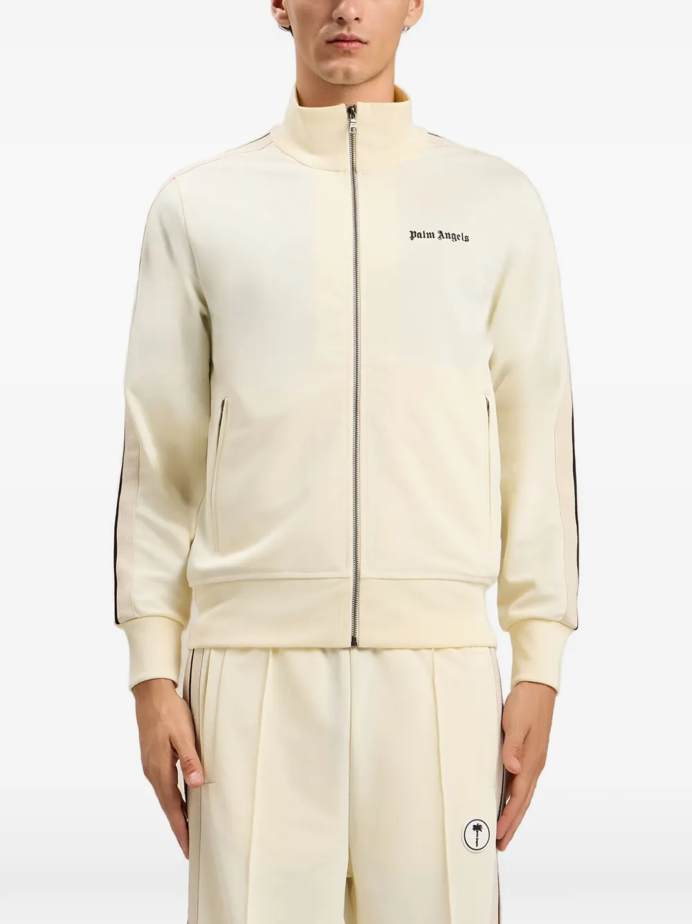 Palm Angels logo stripes sweatshirt - Toni neutri