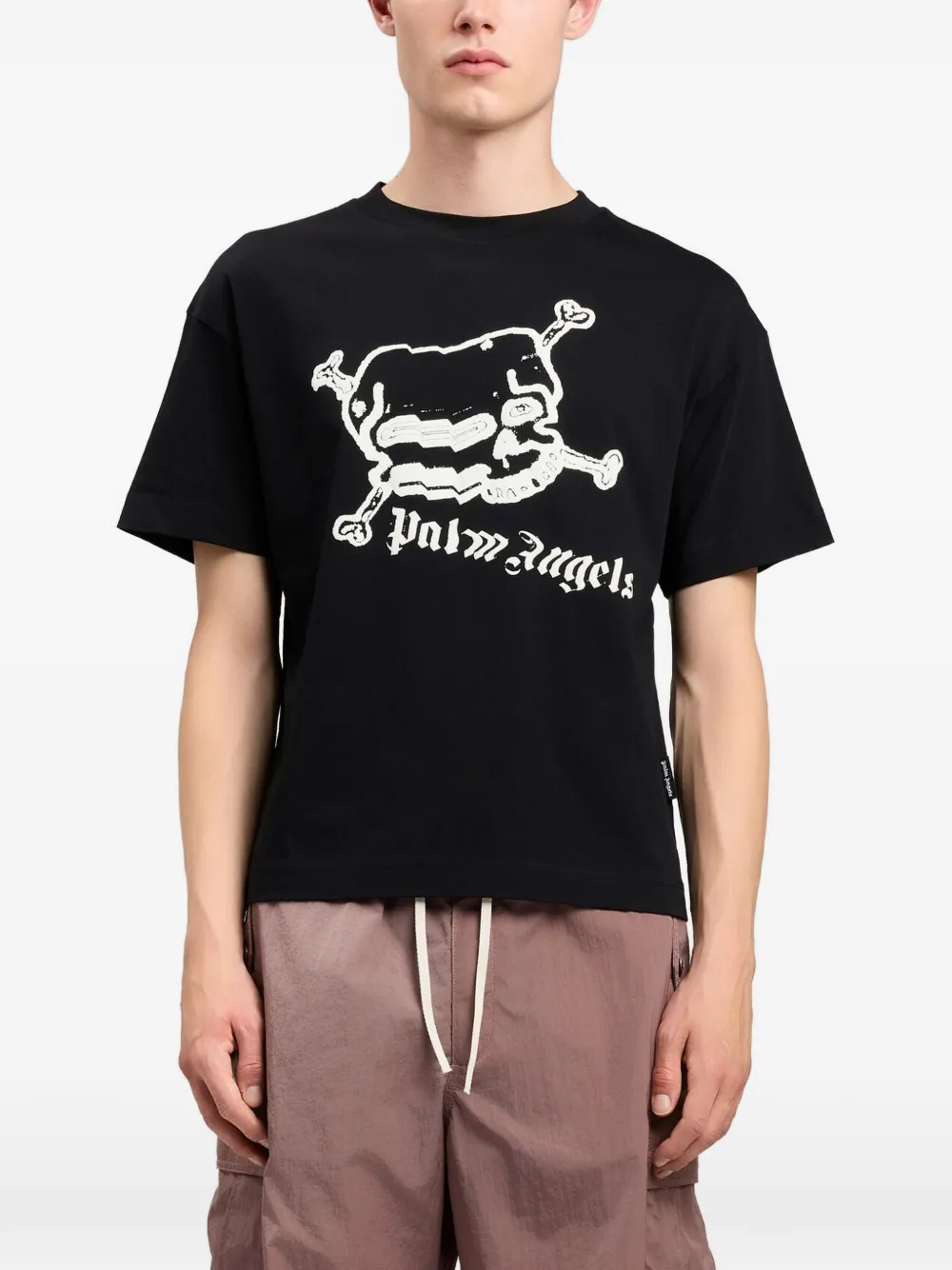 Palm Angels T-shirt met doodskopprint Zwart