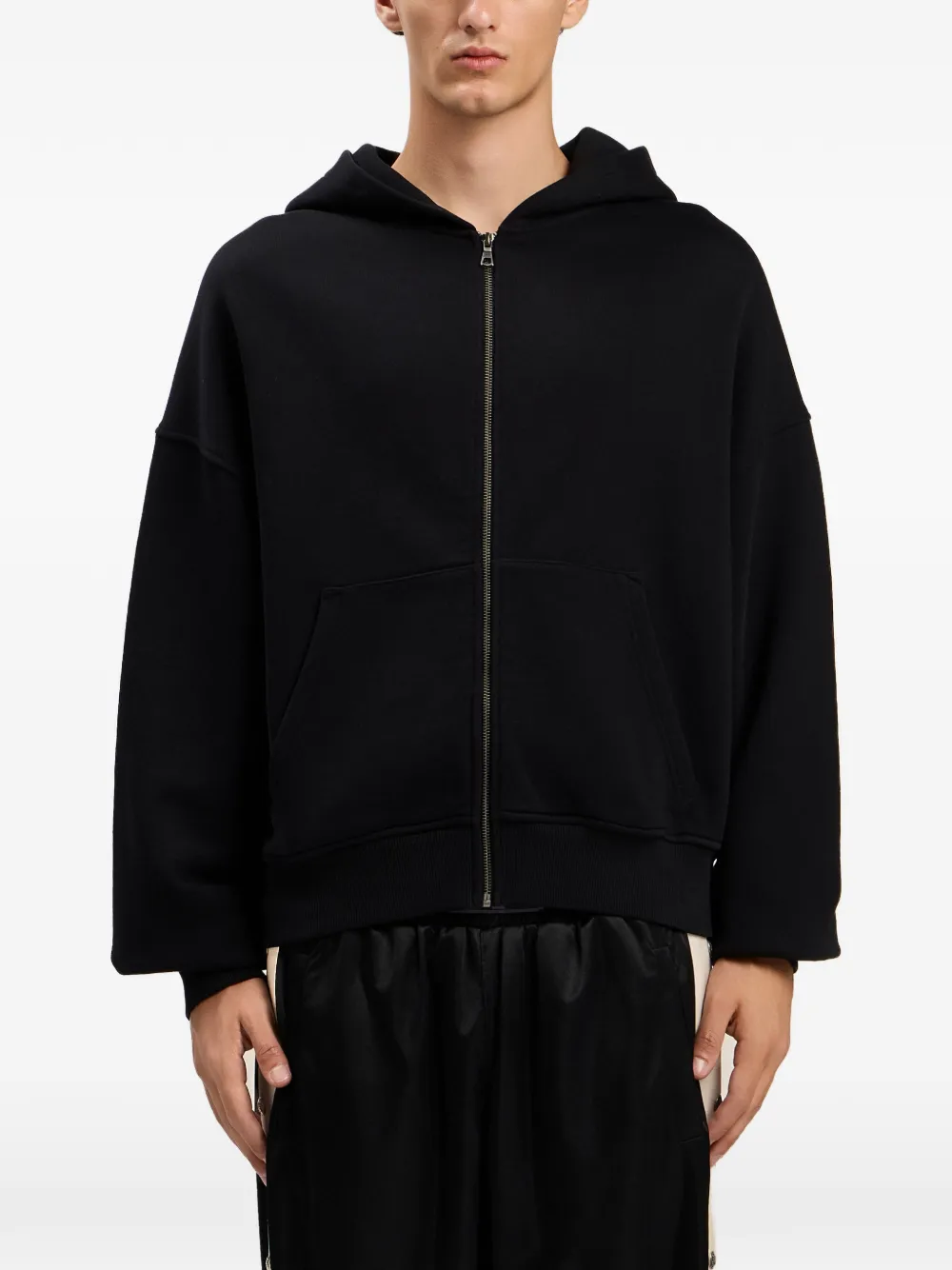 Palm Angels Hoodie met gewelfd logo Zwart