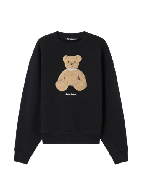 Palm Angels textured bear graphic sweatshirt
