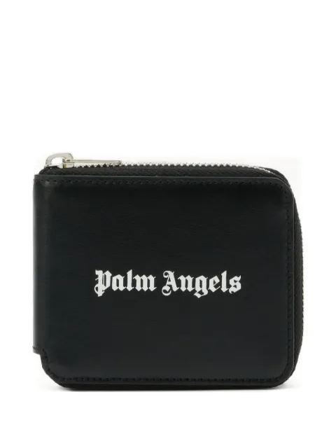 Palm Angels logo zip wallet