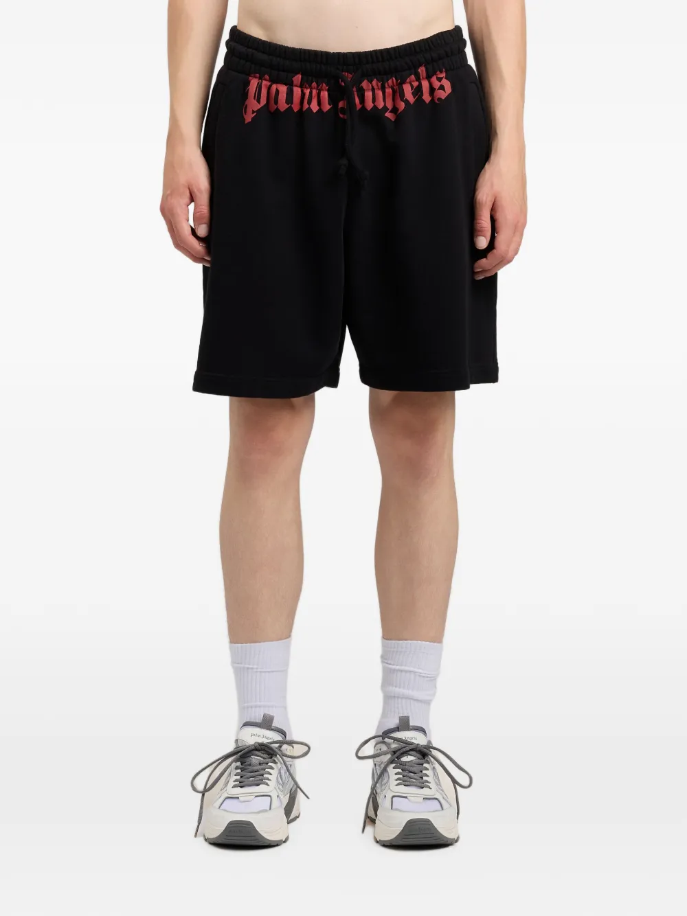 Palm Angels Trainingsshorts met logo Zwart