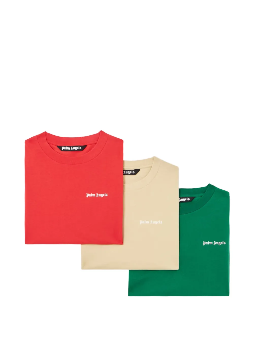 Palm Angels logo T-shirt (pack of three) - Nude