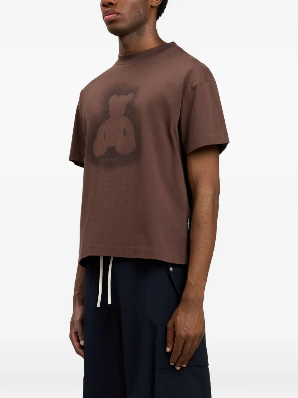 Palm Angels T-shirt met beerprint Bruin