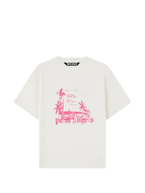 Palm Angels t-shirt côtelé à imprimé graphique