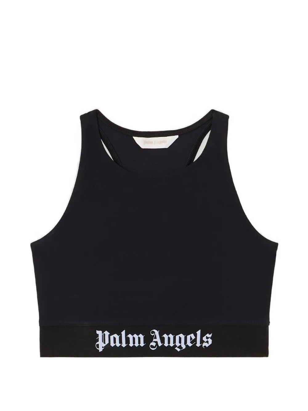 Palm Angels Racerback-Top mit Logo-Band - Schwarz
