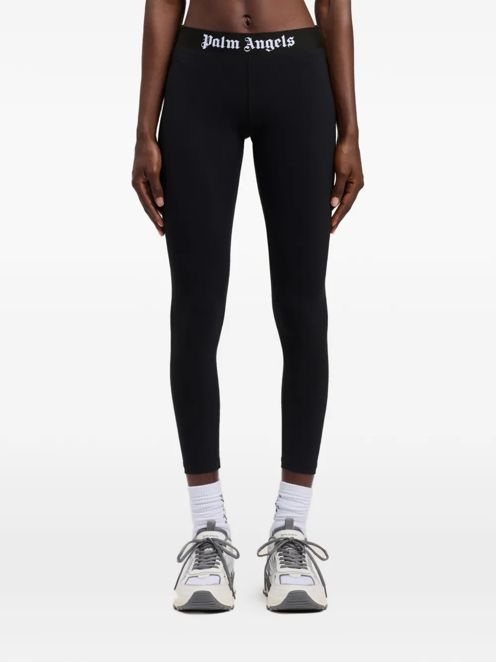 Palm Angels Legging met logoband Zwart