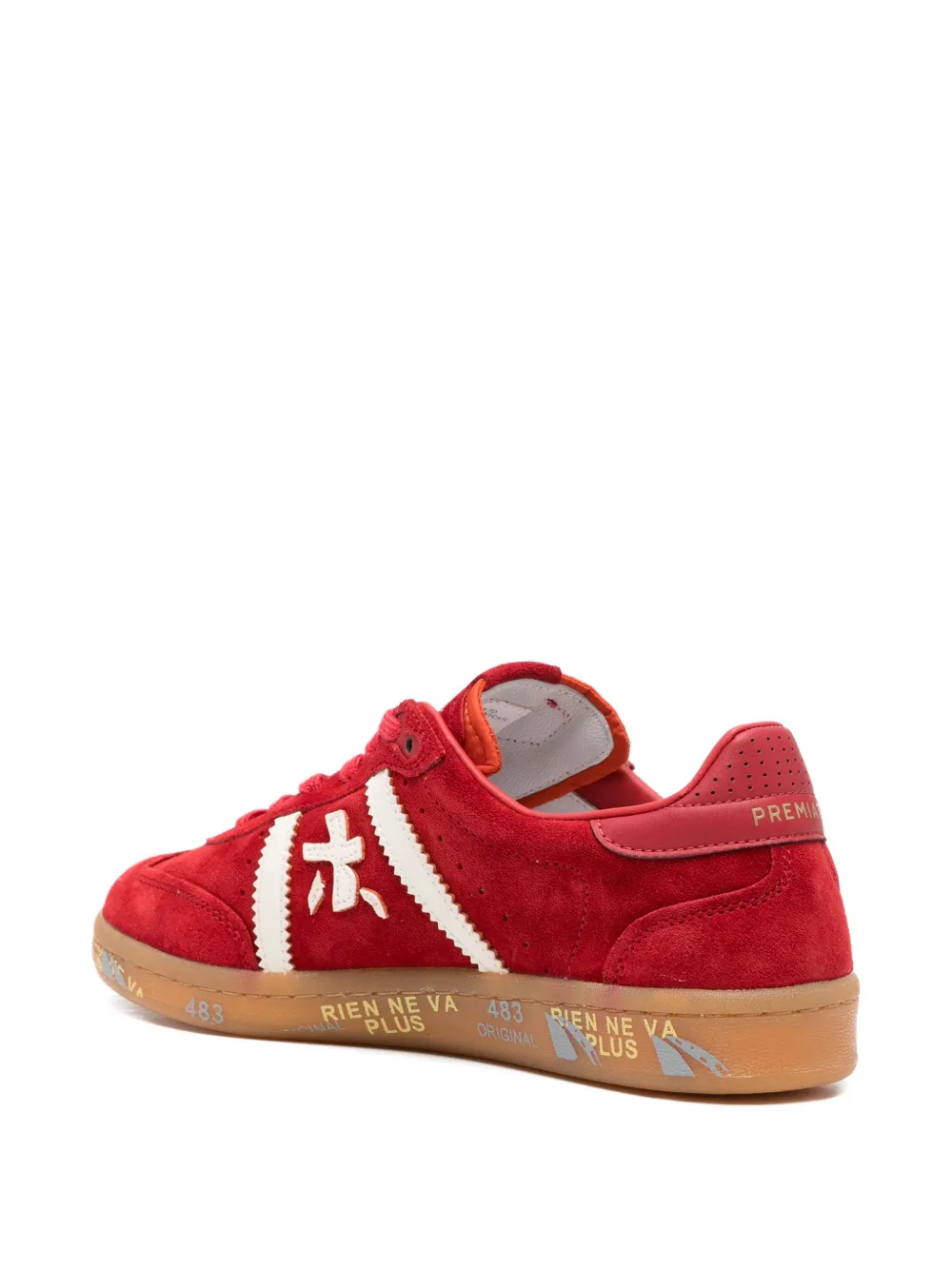 Premiata lace-up sude sneakers Rood