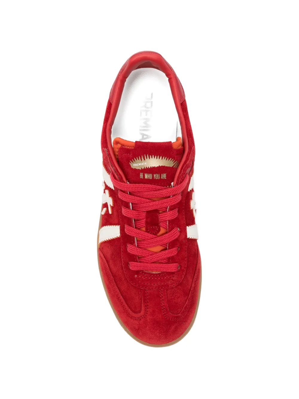 Premiata lace-up sude sneakers Rood